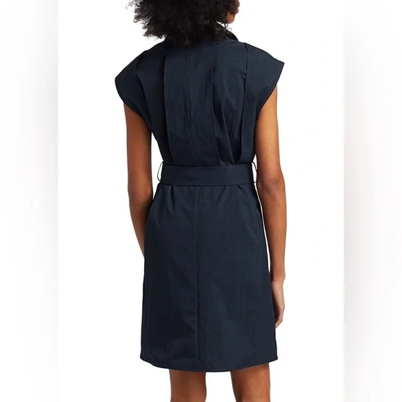 Coach Belted Navy Trench Dress NWT - Picture 4 of 16